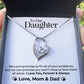 Emi & Ella™ To My Daughter Love Heart Necklace