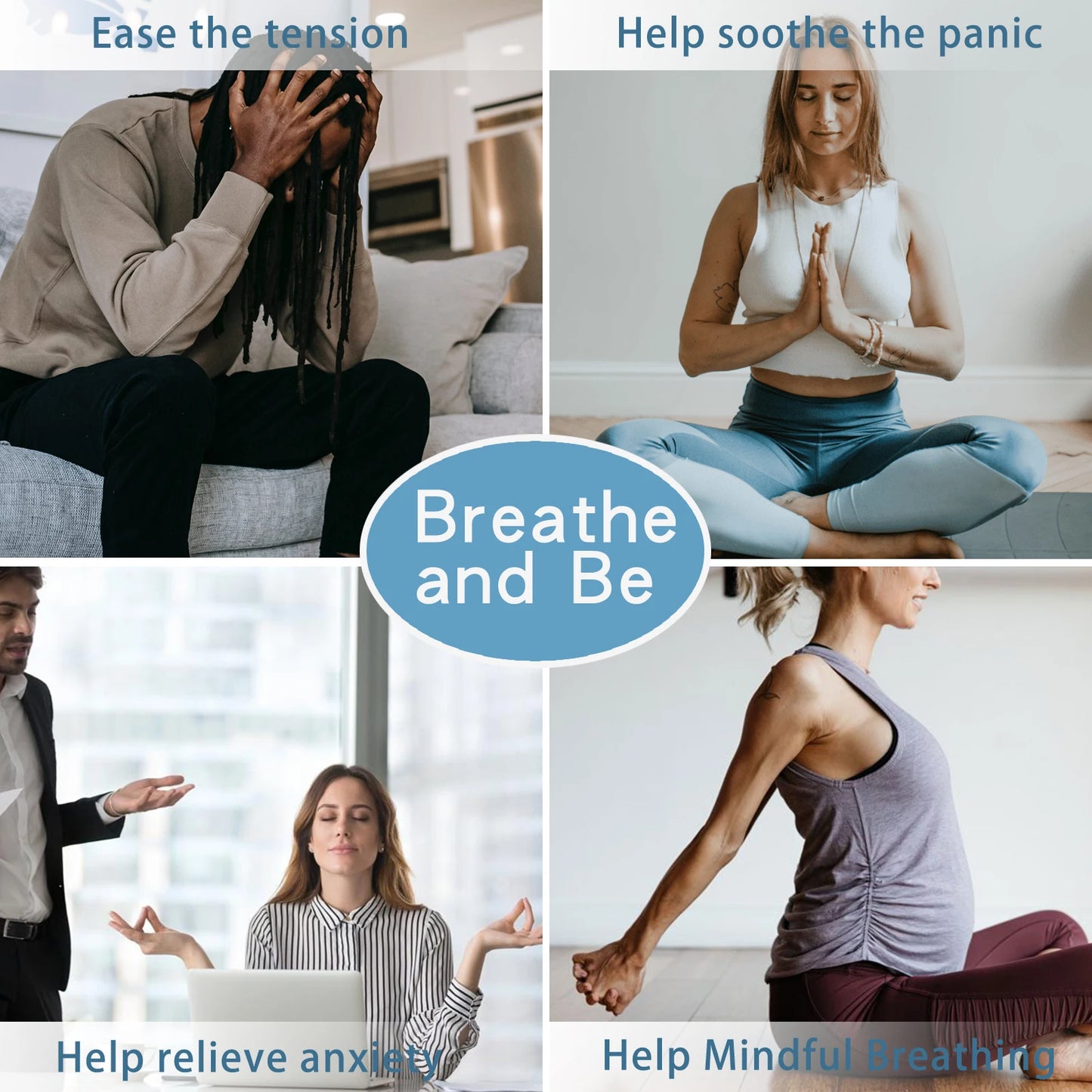 Emi & Ella™ Breathe Calm Necklace for Mindful Relief