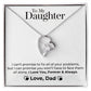 Emi & Ella™ To My Daughter Love Heart Necklace